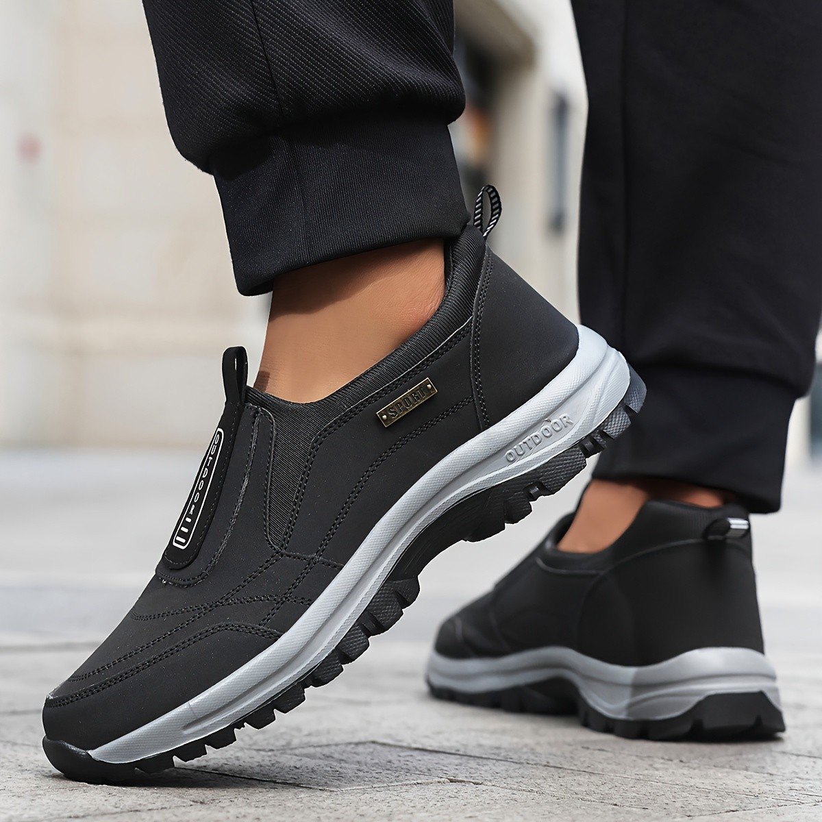 SEHM Men's Slip-On Shoes  Lightweight Slip-Ons with Cushioned MD Outsole