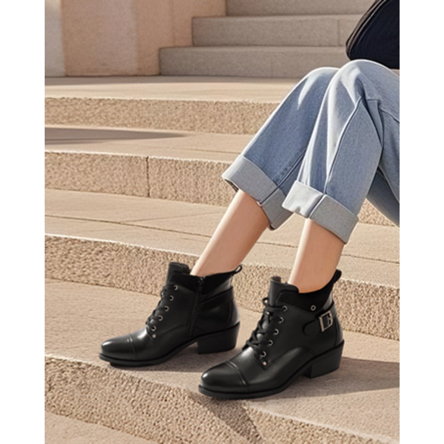 ATHLEFIT Womens Short Ankle Boots