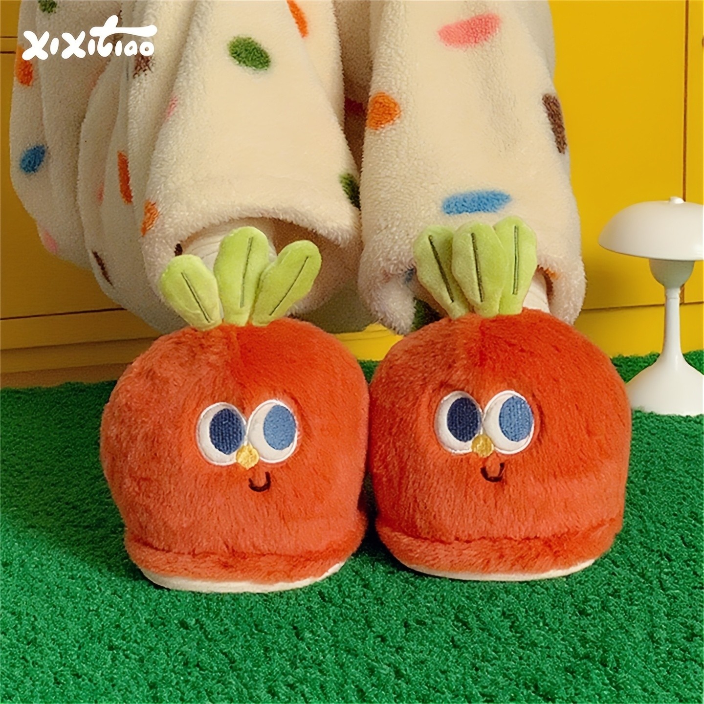 XIXITIAO Cute 3D Carrot Slippers