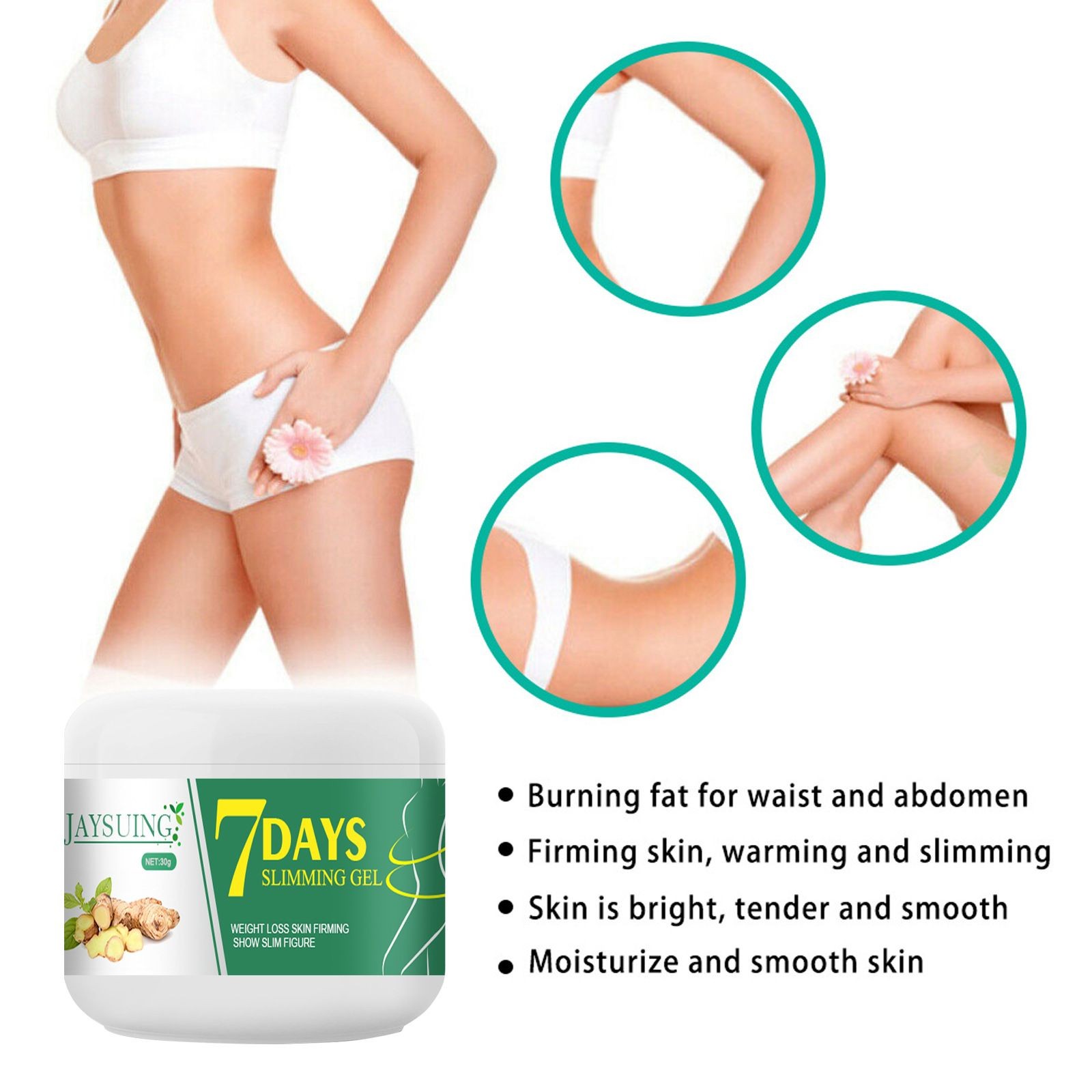 Jaysuing 7 Days Slimming Gel Targeted Weight Loss & Skin Firming
