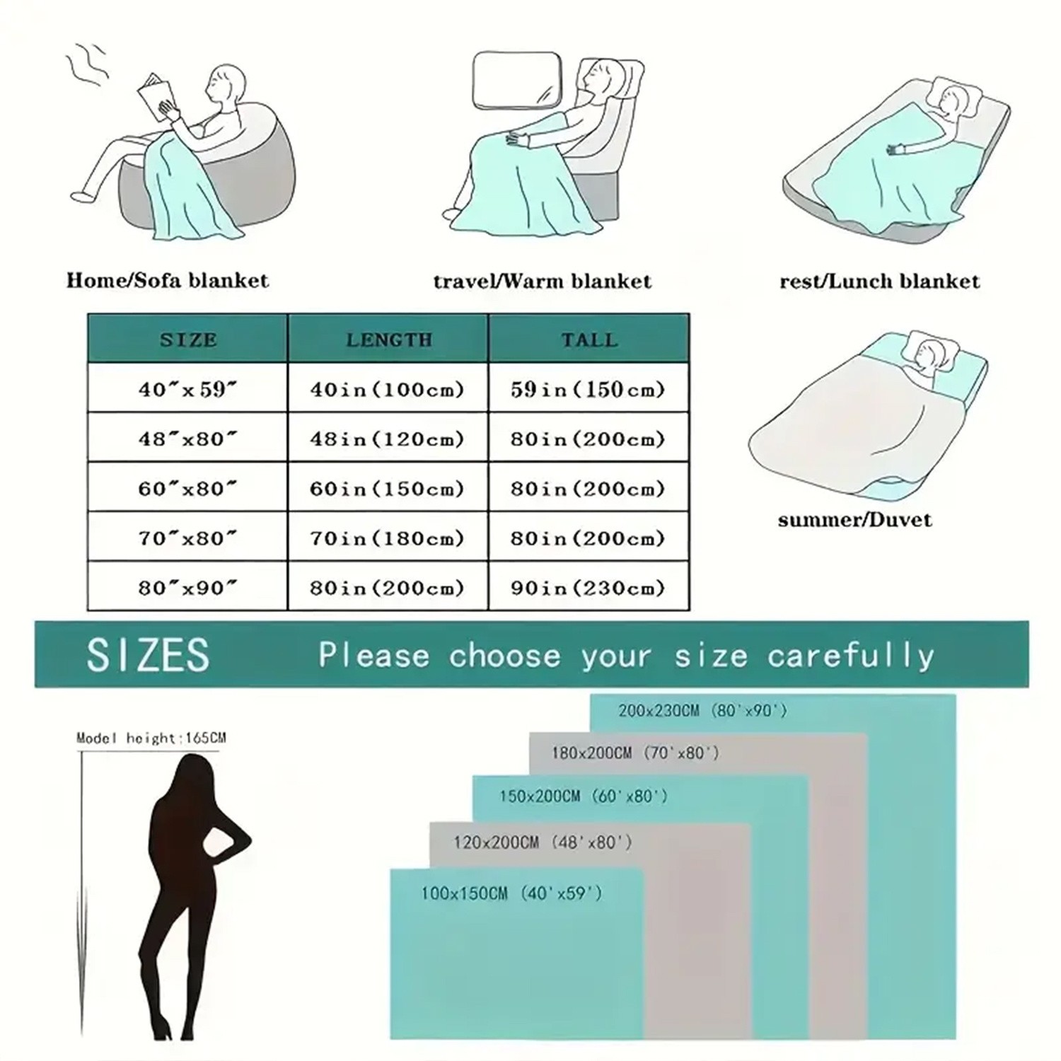 HEZOM Super Soft Flannel & Milk Fleece Blanket, 300GSM