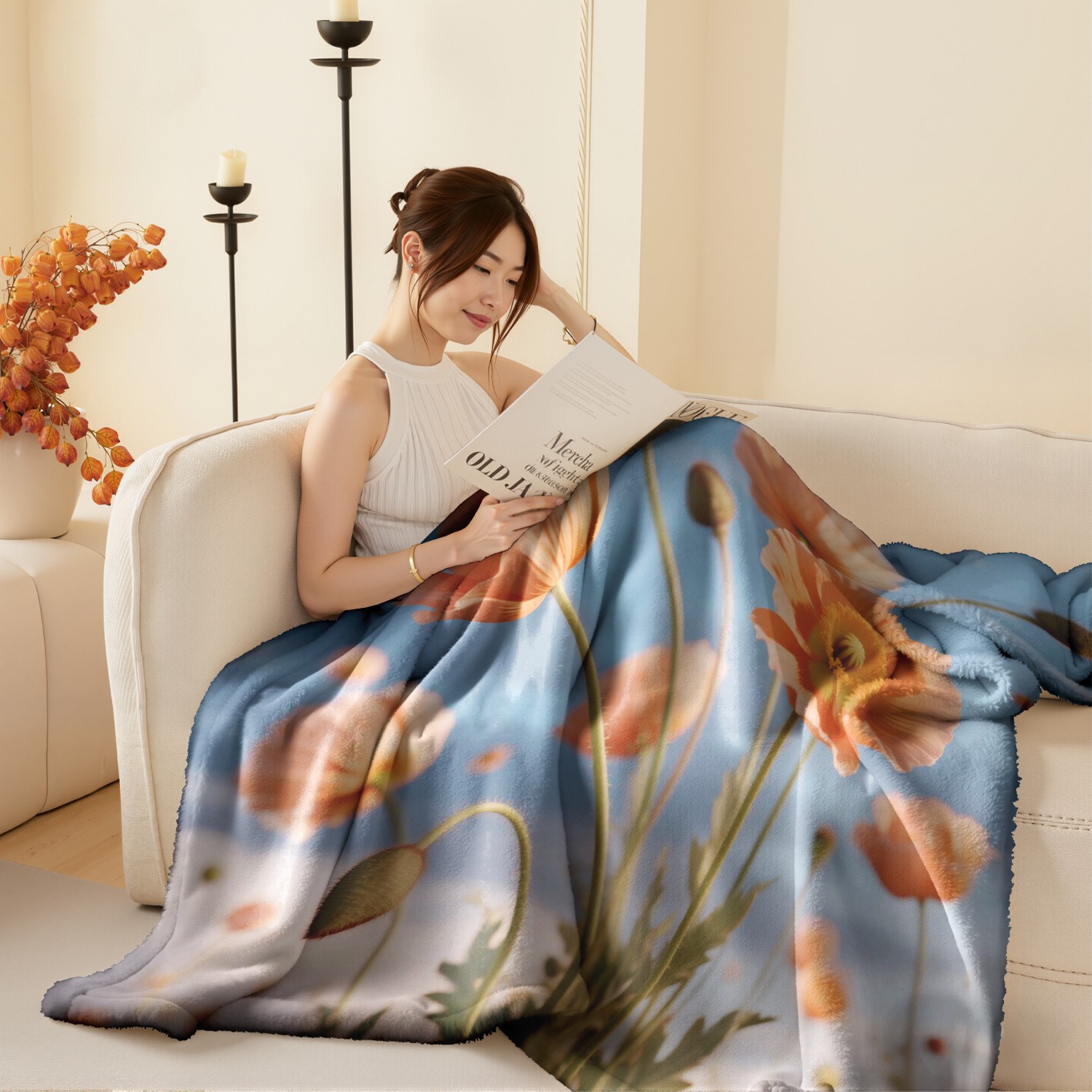 HEZOM Super Soft Flannel & Milk Fleece Blanket, 300GSM