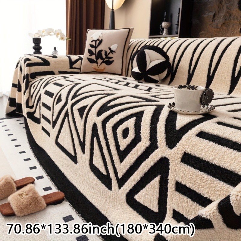 TIANXINBAOBEI Plush Sofa Cover Fabric