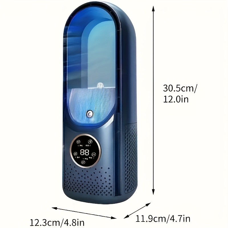 OKG Portable Bladeless Air Conditioner Fan with Night Light