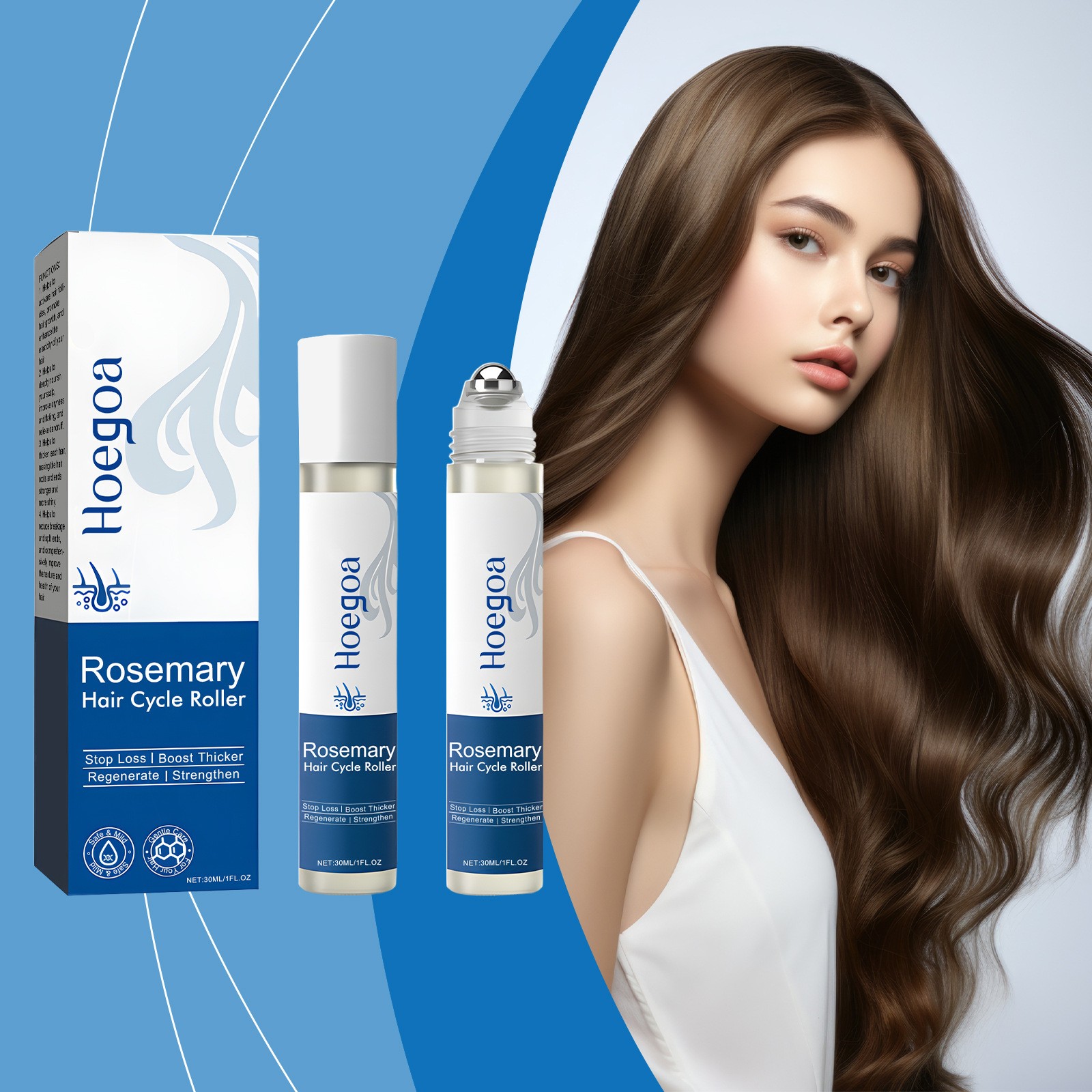 Hoegoa Rosemary Hair Cycle Roller - 30ml