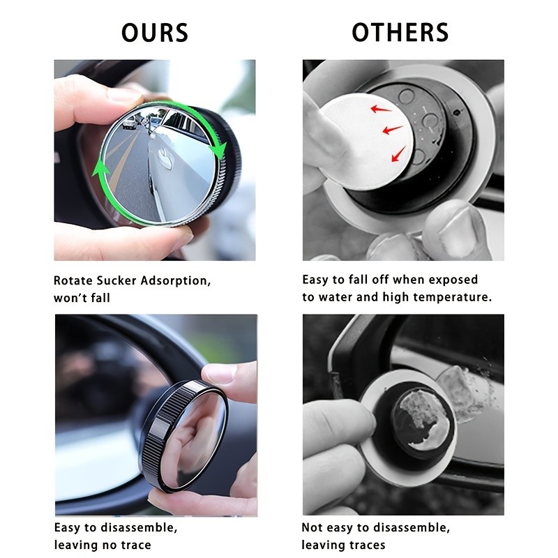 Cafele 2Pcs Blind Spot Car Mirrors