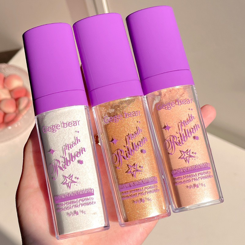 Gegge Bear Flash Ribbon Highlighter Powder  Sparkle and Shine with Every Stroke