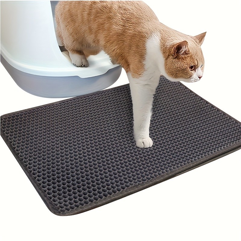SUPET Double-Layered Black Cat Litter Mat