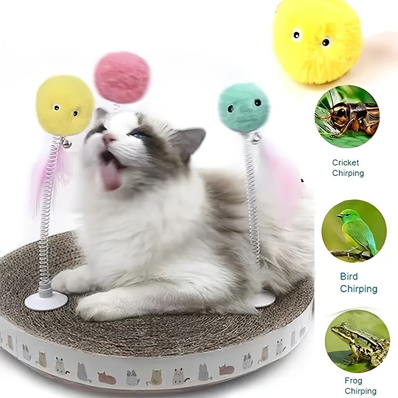 PETGRAVITY Interactive Cat Plush Toy Ball