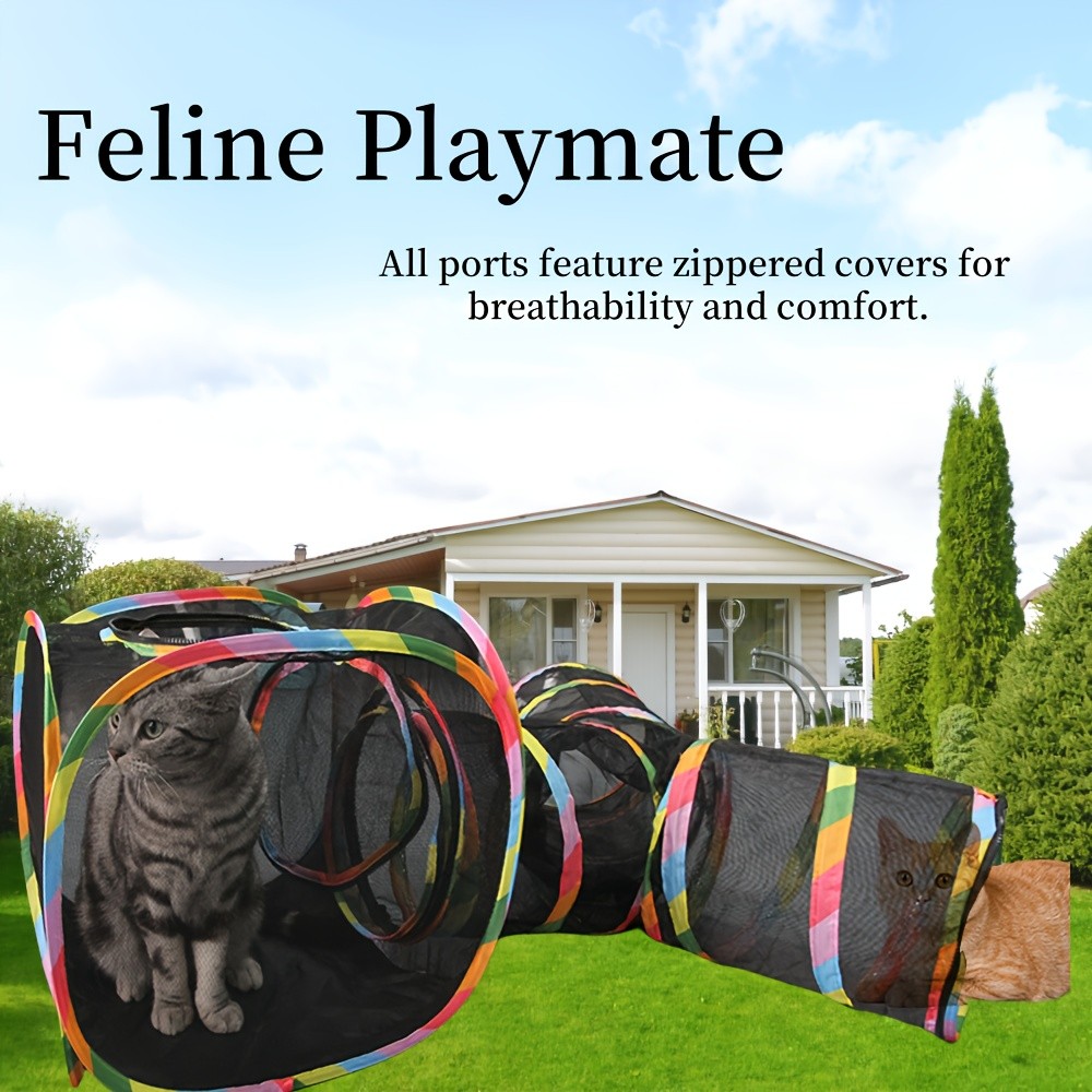 HOOLYUK Collapsible Cat Tunnel Play Set