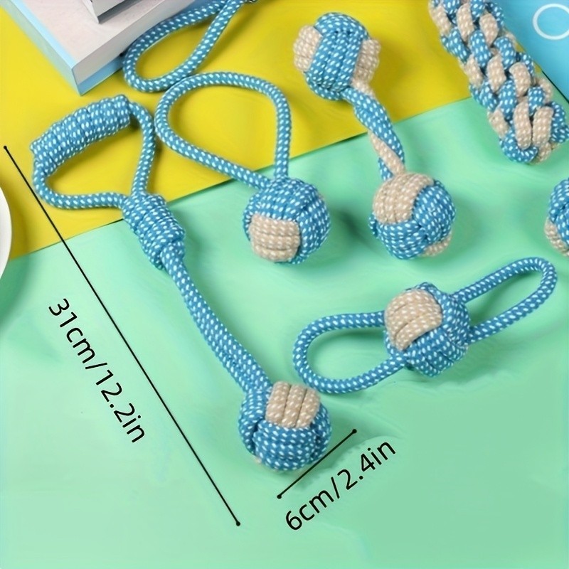 HOOLYUK 4pcs Dog Teething Toys Set