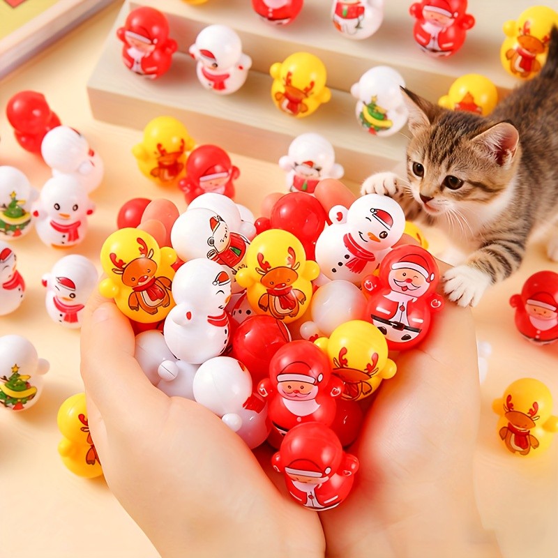 HOOLYUK Interactive Christmas Cat Tumbling Toy Set