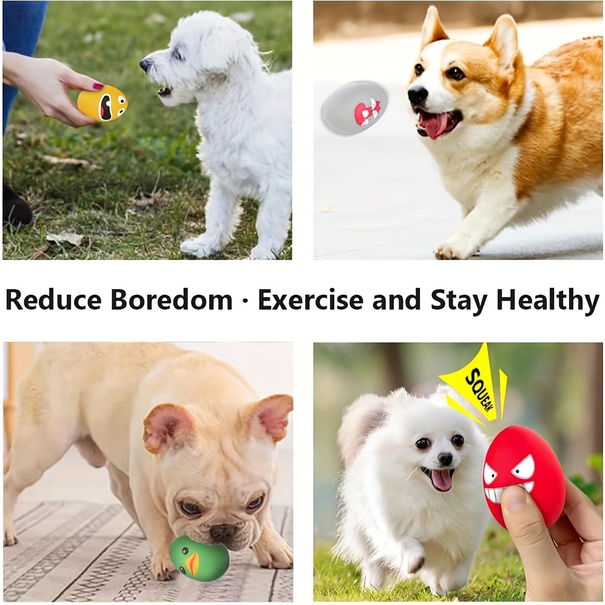 SCHITEC 8pcs/10pcs Squeaky Latex Bouncy Eggs