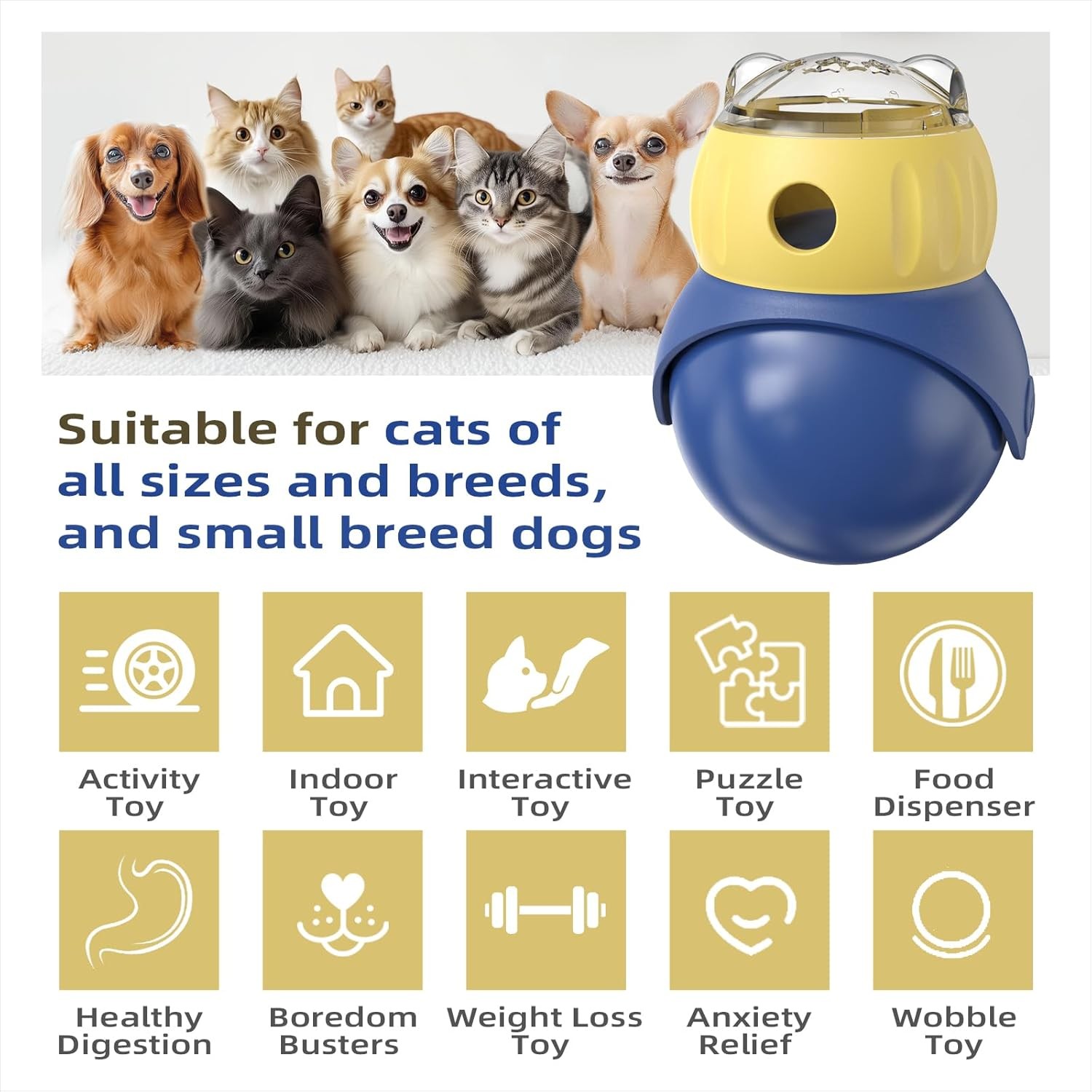 BRAIDOL Interactive Pet Treat Dispenser Ball