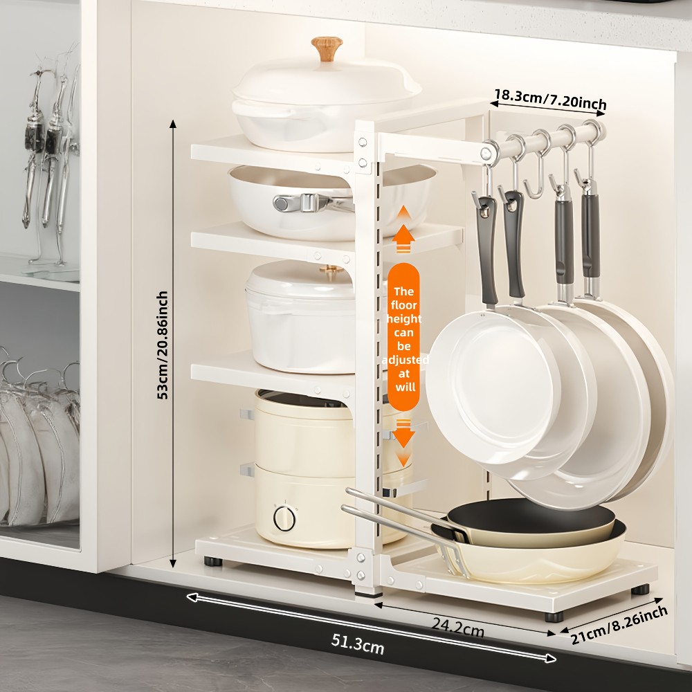 BRAIDOL Adjustable Heavy Duty Kitchen Organizer