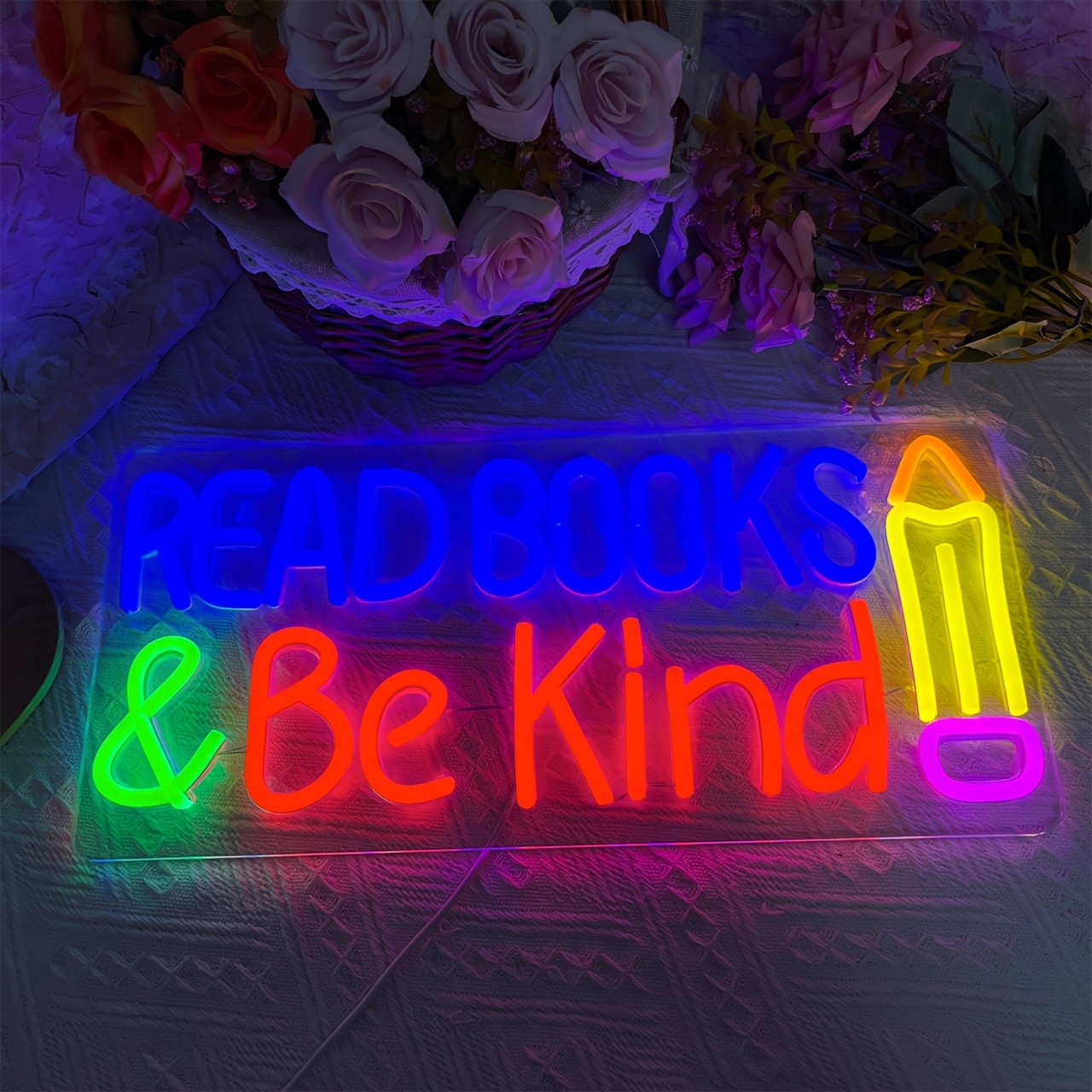 LIUYANG "READ BOOKS & BE KIND" LED Neon Sign