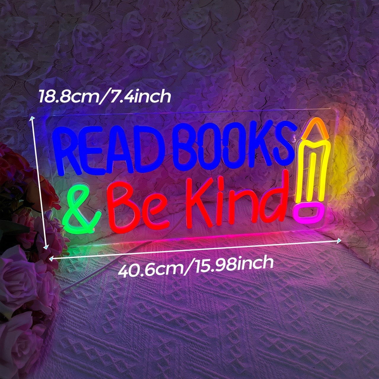 LIUYANG "READ BOOKS & BE KIND" LED Neon Sign