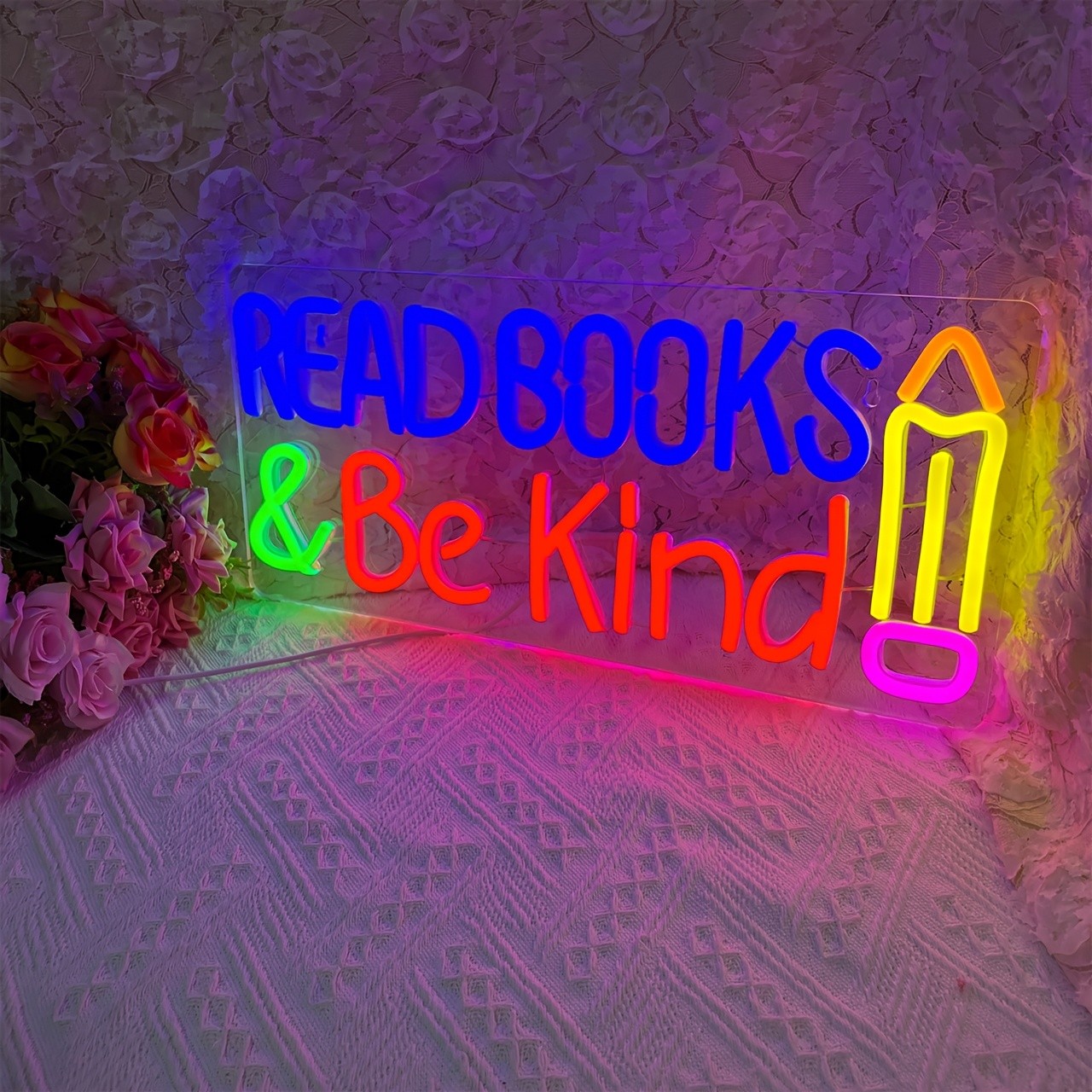 LIUYANG "READ BOOKS & BE KIND" LED Neon Sign