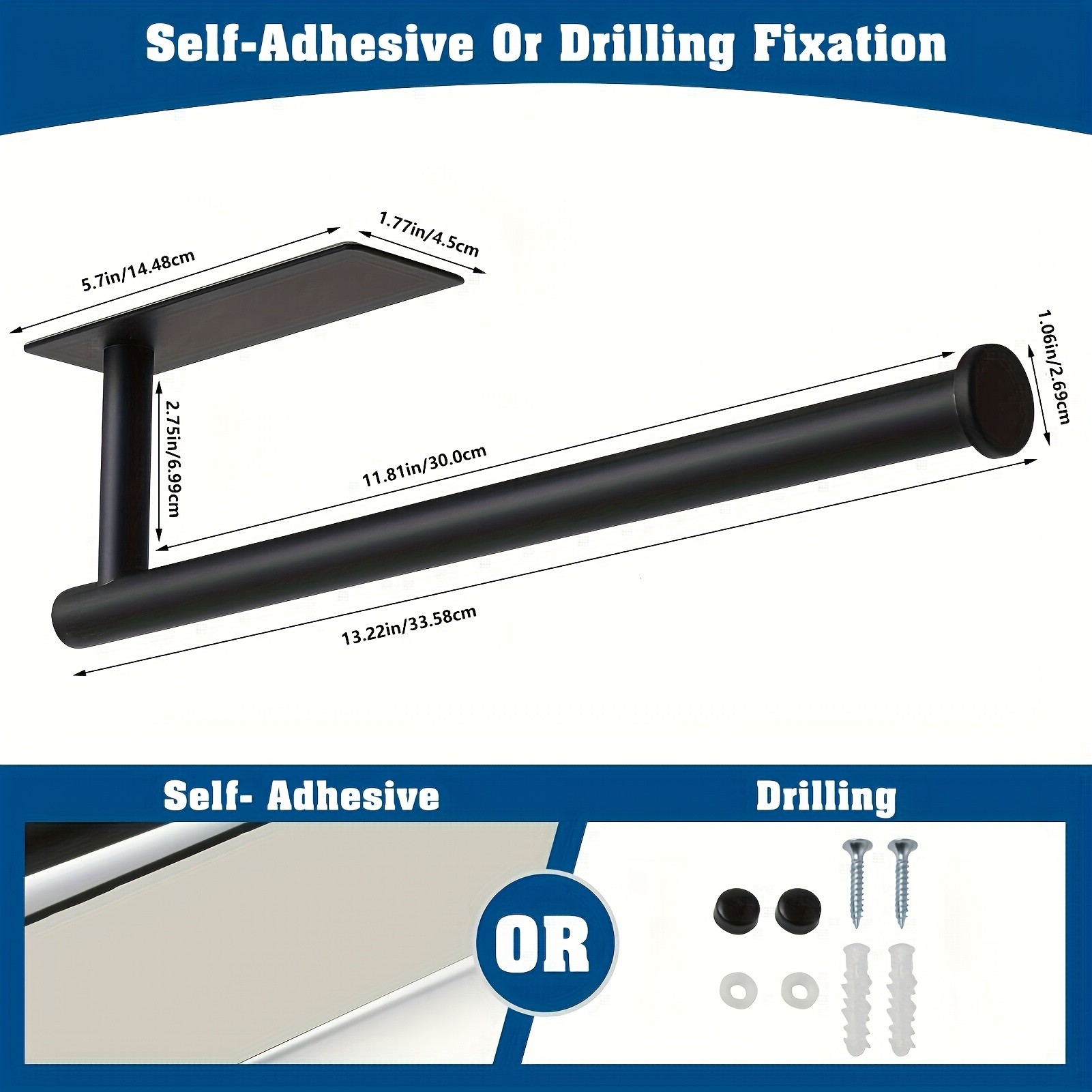 VITSCAN 304 Stainless Steel Paper Towel Holder