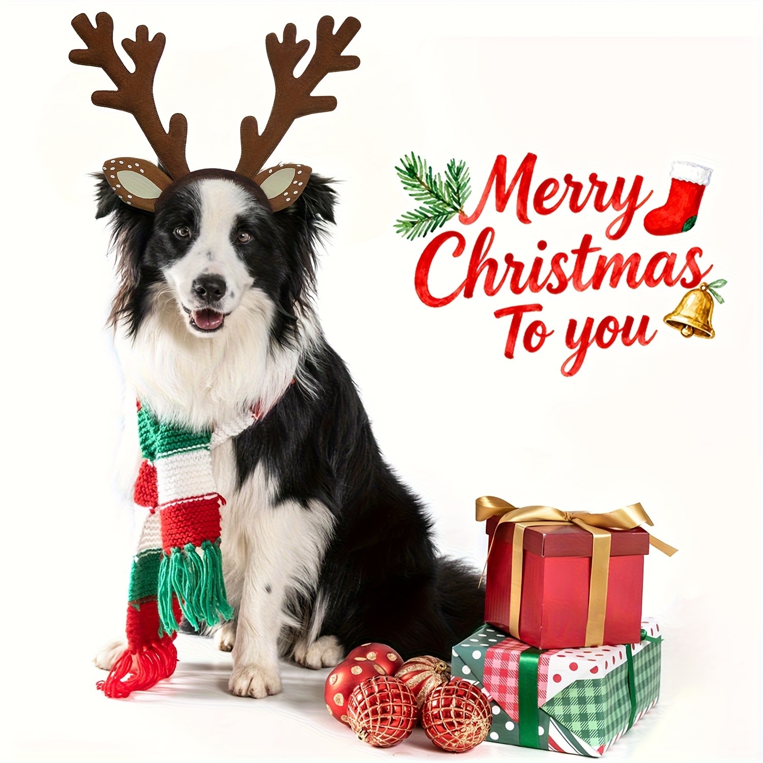 BAMDA Christmas Reindeer Antlers Headband & Headdress