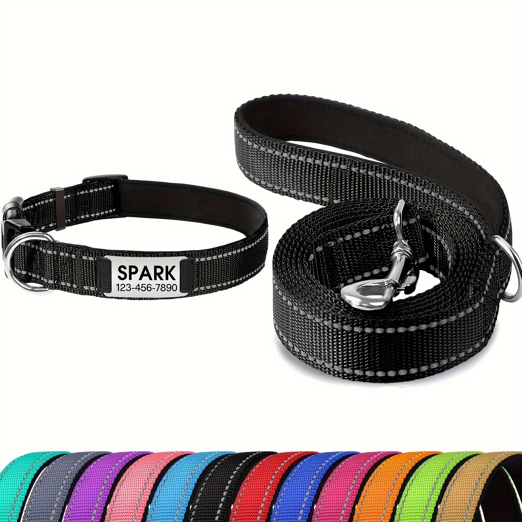 TAGLORY Dog Collar and Leash Set