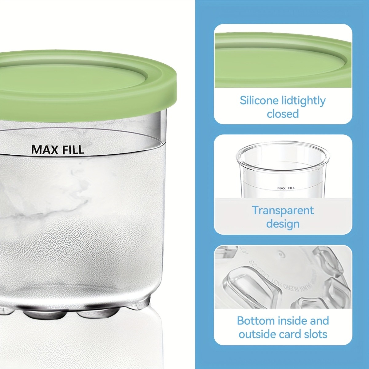 TheaPro 4/8 Pack Creami Containers