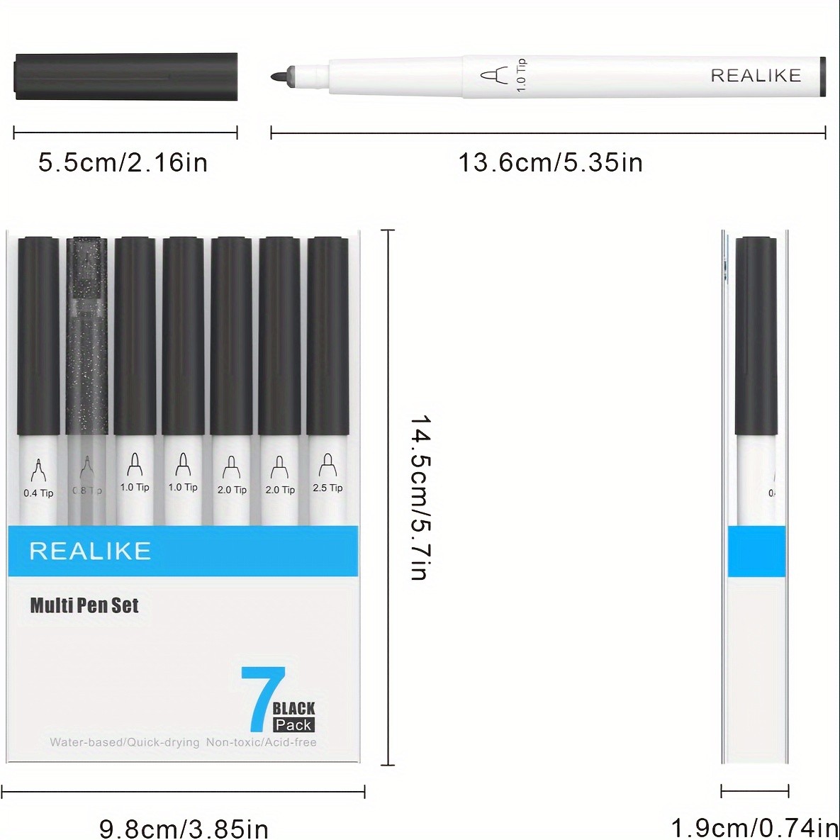 REALIKE Variety Black Pens for Cricut Maker and Explore Series