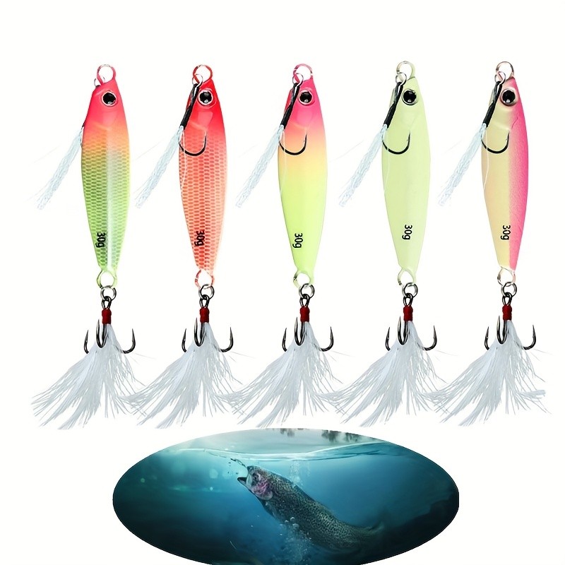WYSUMMER 5pcs Luminous Fishing Bait Set