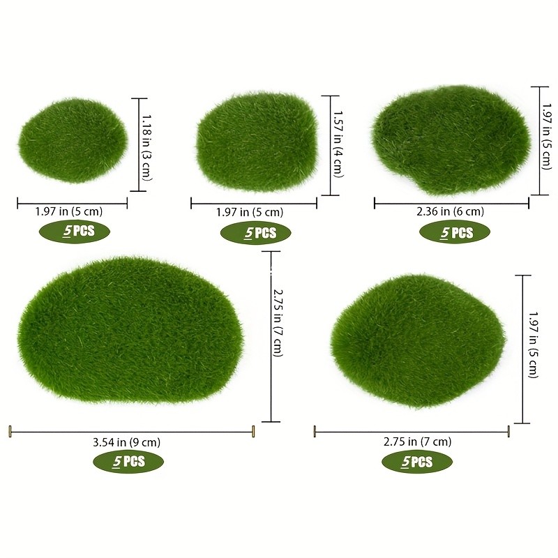 WYSUMMER 25pcs Home Decoration DIY Artificial Moss Ball Set