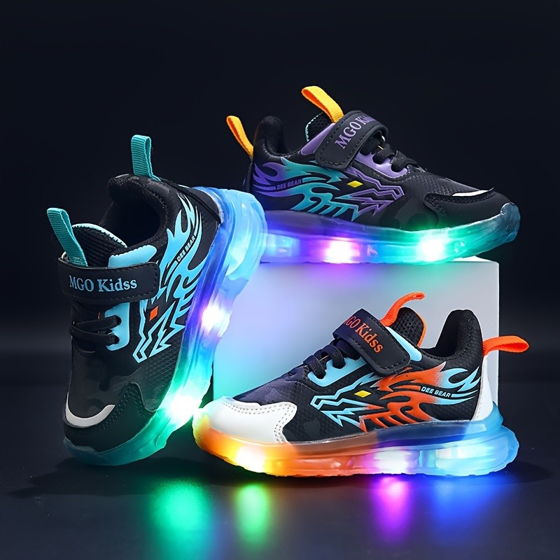 MGO Kids 2025 Autumn and Winter Flashing Basketball Shoes
