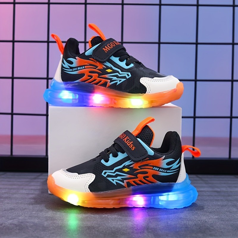 MGO Kids 2025 Autumn and Winter Flashing Basketball Shoes