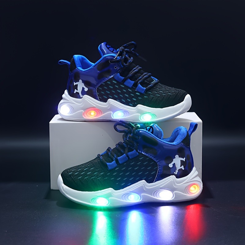 MGO Kidss Unisex Mid-Top Knitted Basketball Shoes