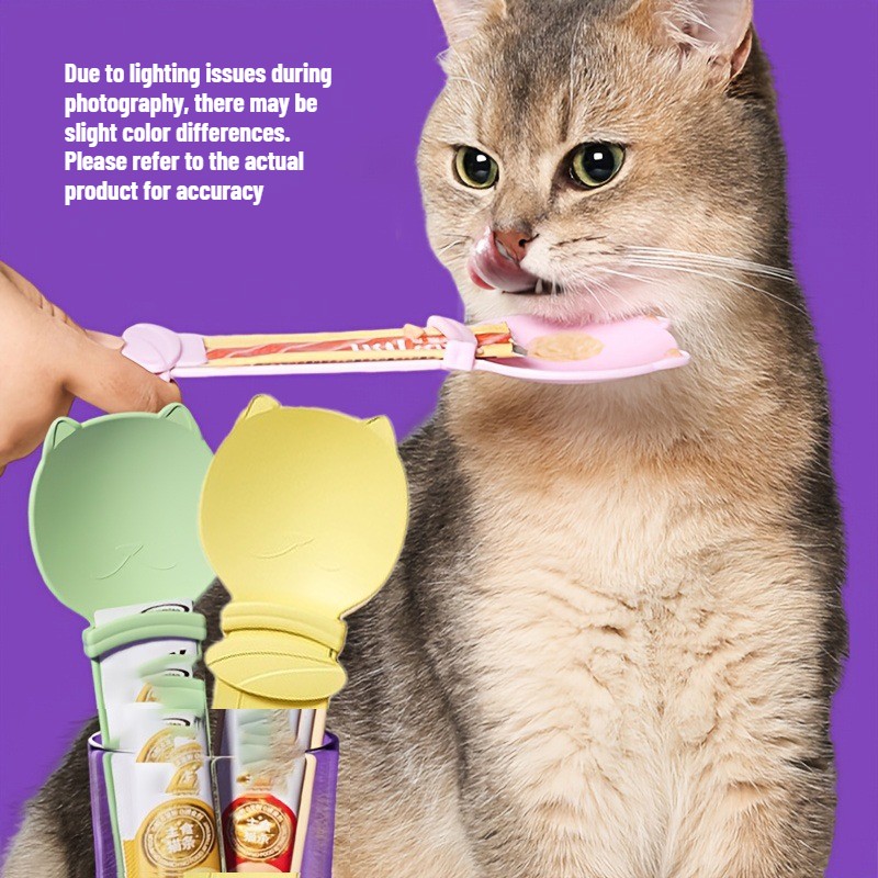 LONGKING Green Cat Feeding Aid Spoon Feeder