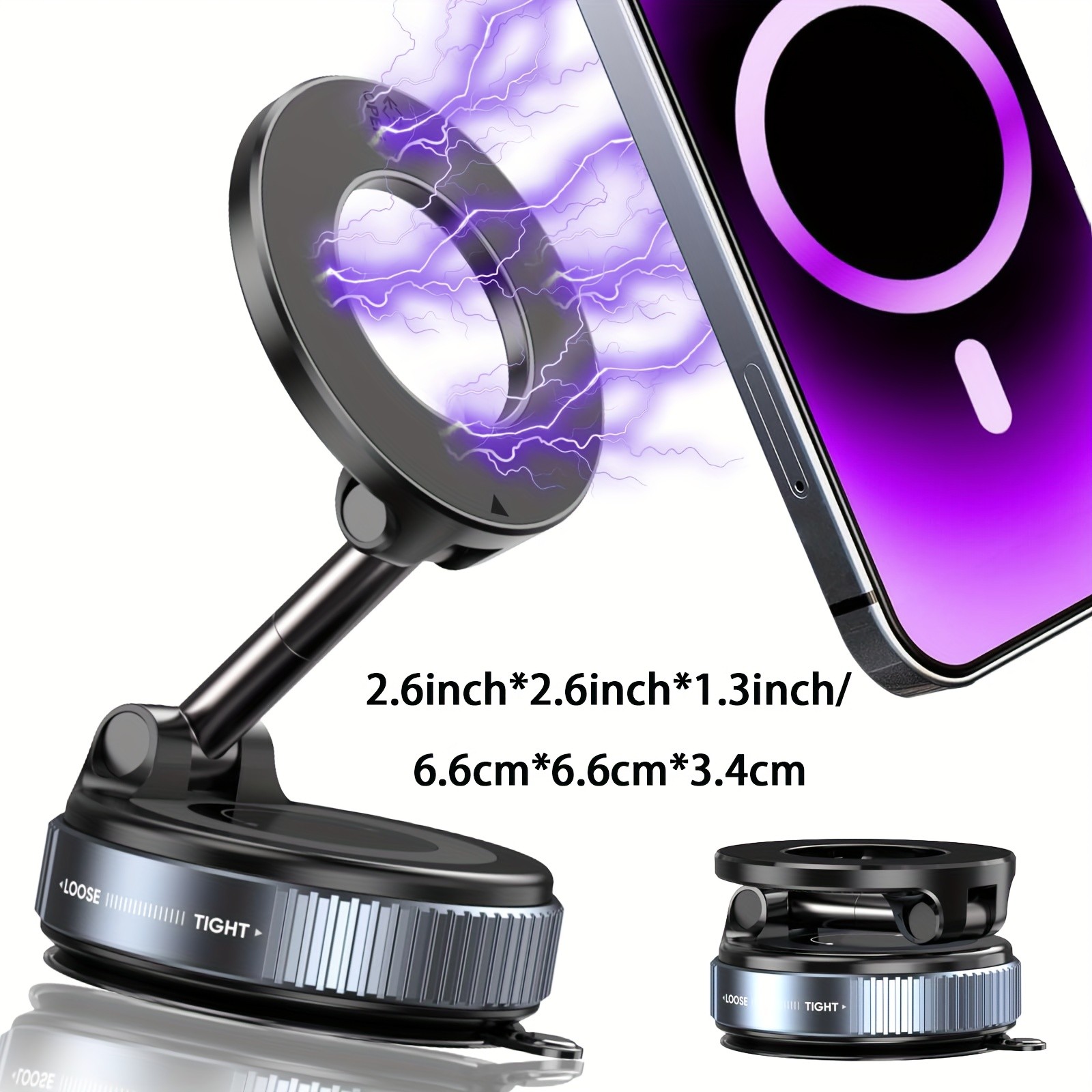 LONGKING Upgraded 360 Magnetic Phone Holder