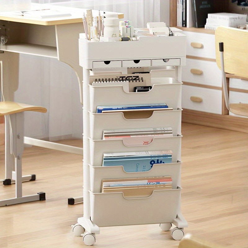 COIZYZZL Classroom Mobile Multi-Purpose Book Storage Shelf