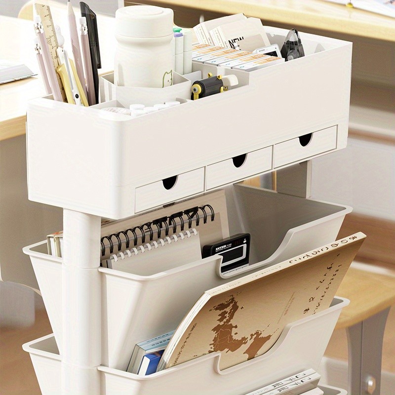 COIZYZZL Classroom Mobile Multi-Purpose Book Storage Shelf