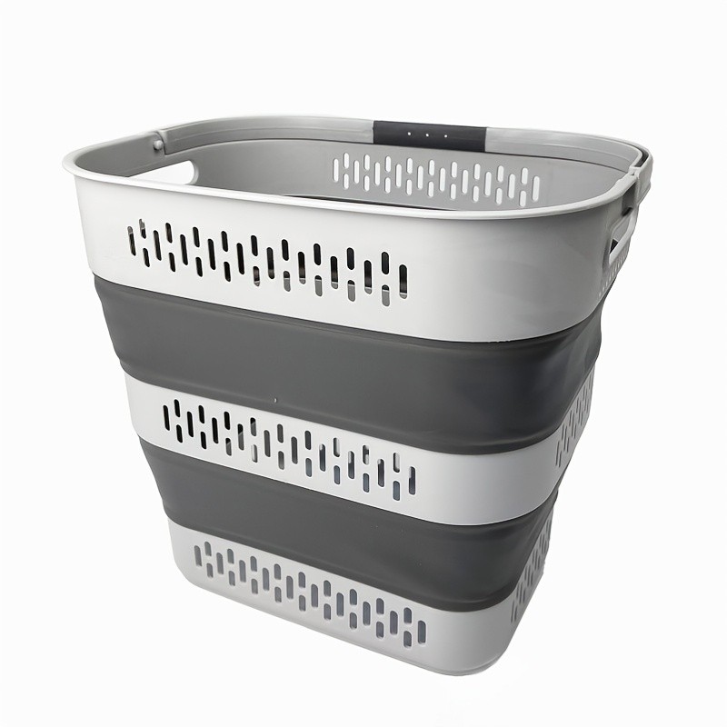 SAMMART 40L Collapsible Plastic Laundry Basket with Handles