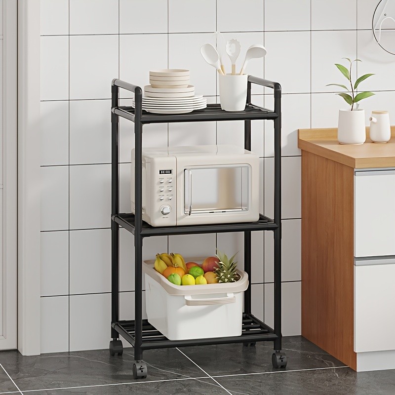 UDEAR Heavy-Duty Multifunctional Rolling Storage Shelf with Armrests
