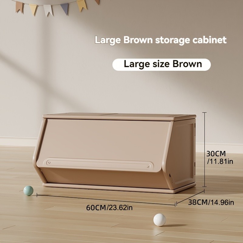 JINCAYY Stackable Storage Boxes with Flip-Top Design