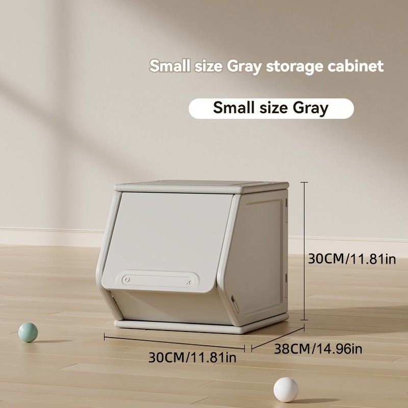 JINCAYY Stackable Storage Boxes with Flip-Top Design
