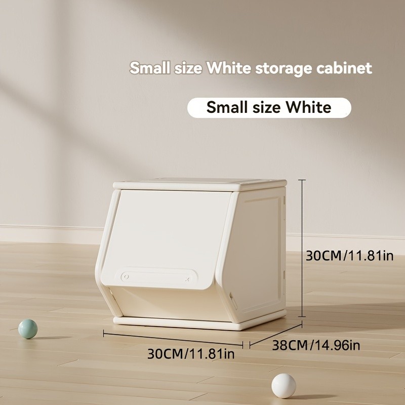JINCAYY Stackable Storage Boxes with Flip-Top Design