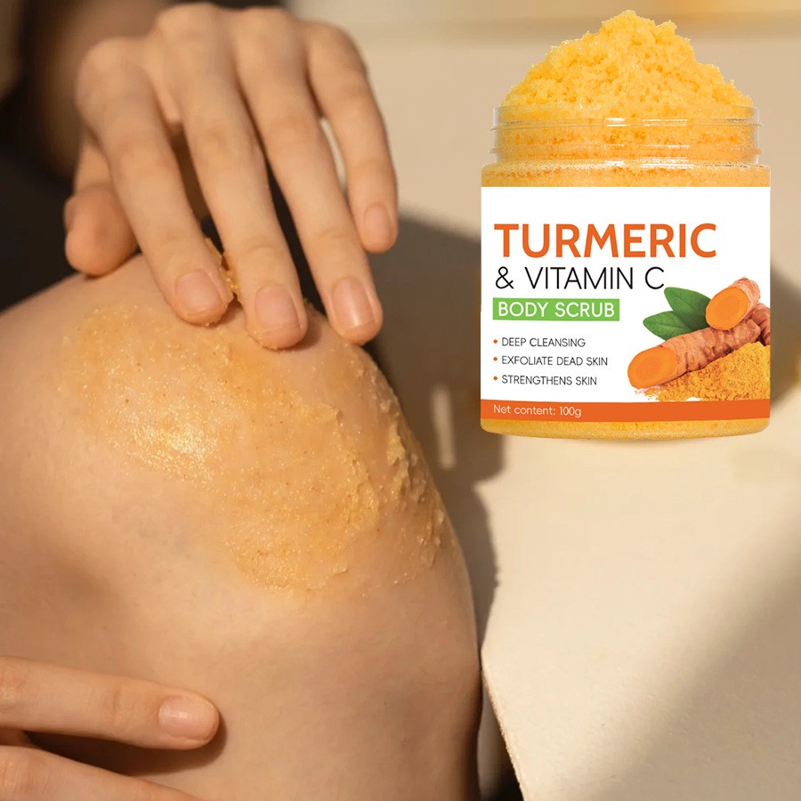 Turmeric & Vitamin C Body Scrub: Deep Cleansing & Skin Revitalizing