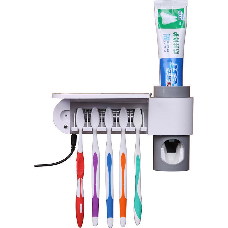 Automatic Toothpaste Dispenser and Toothbrush Holder