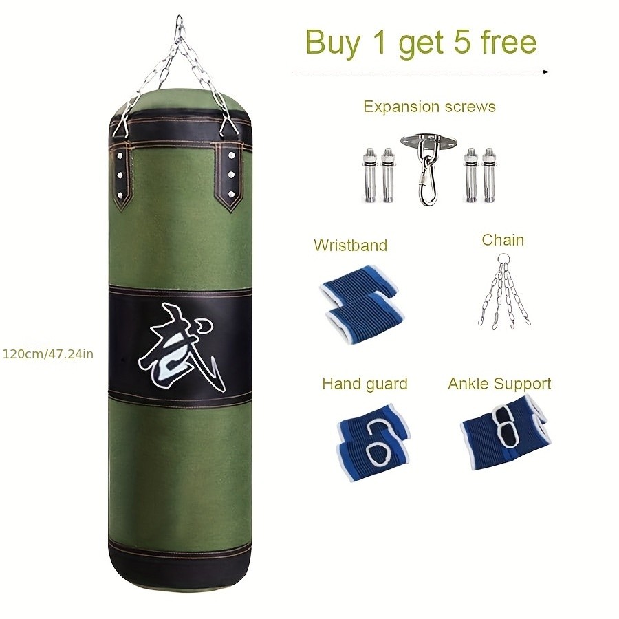 Kick Boxing Set with Ceiling Hook Steel Chain  Perfect for Home Gym Training