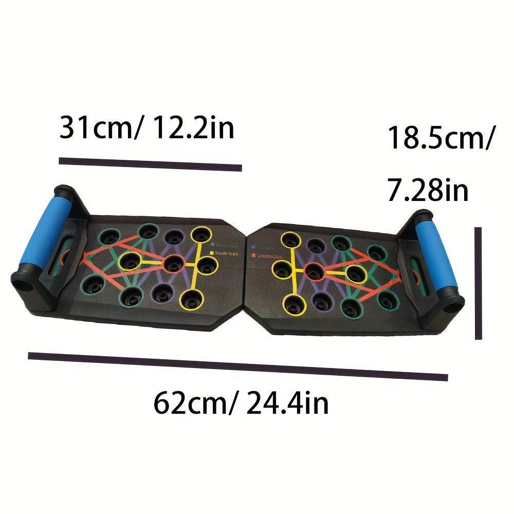 Color-Coded Push Up Board with Handles  Transform Your Home Gym Workouts