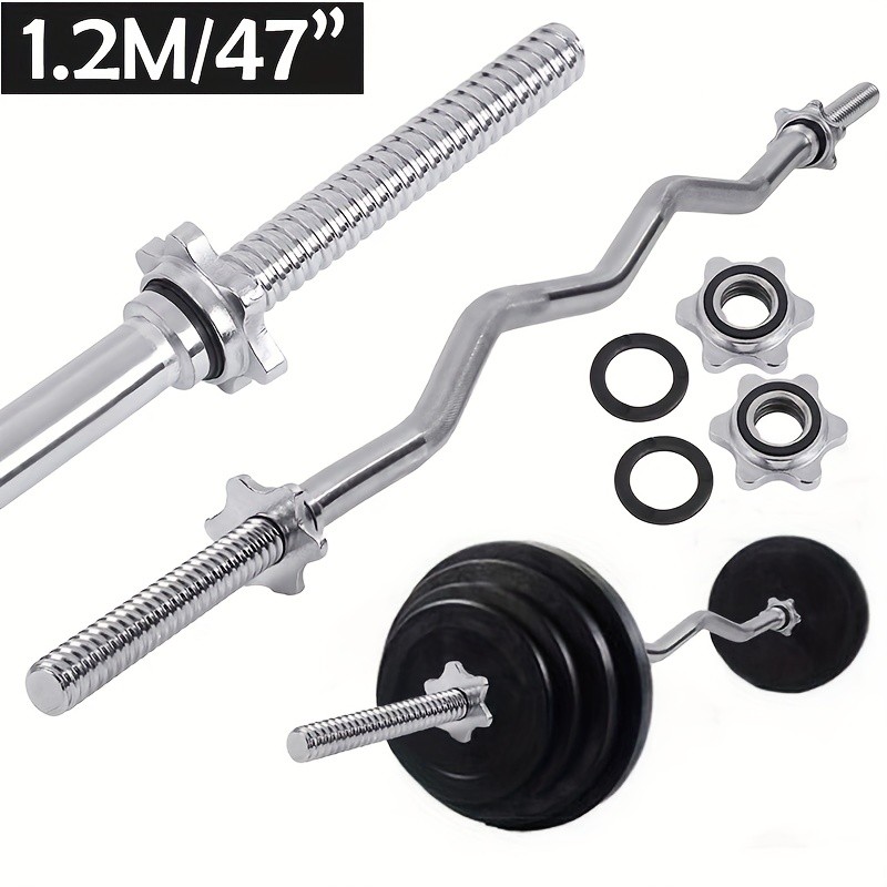 1.2m/47" Heavy Duty Curl Weight Lifting Bar Build Stronger Arms with Precision