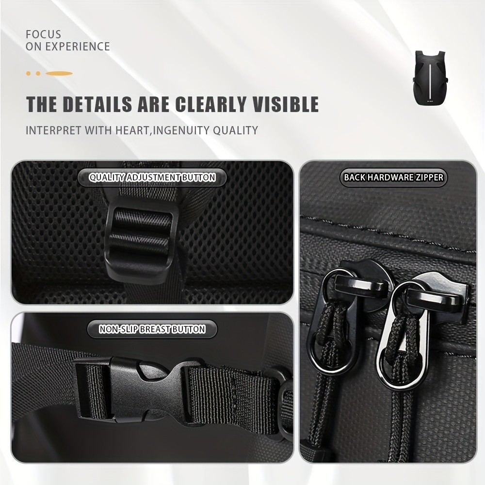 Black Soft Shell Zippered Helmet Backpack with Utility Pocket