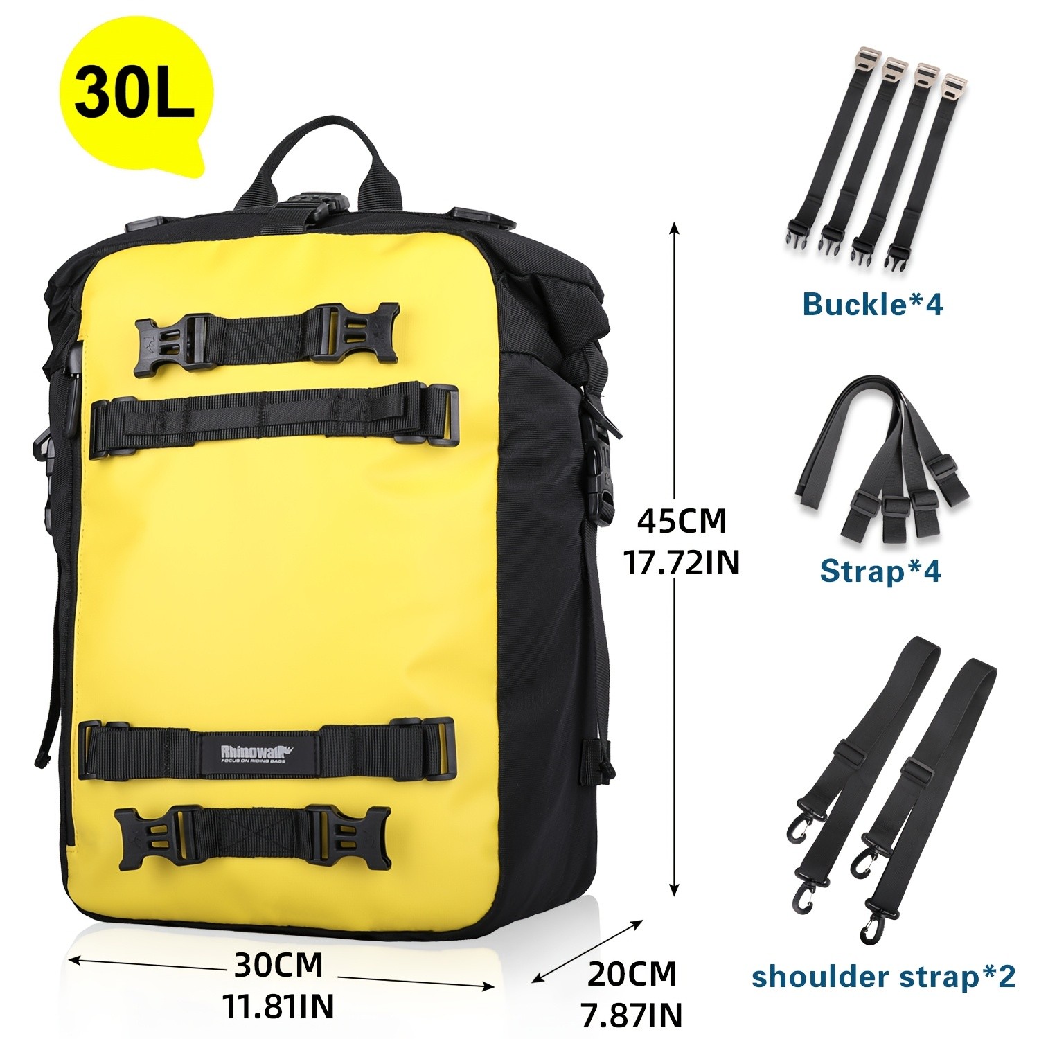 Rhinowalk Motorcycle Saddle Bag 10L / 20L / 30L