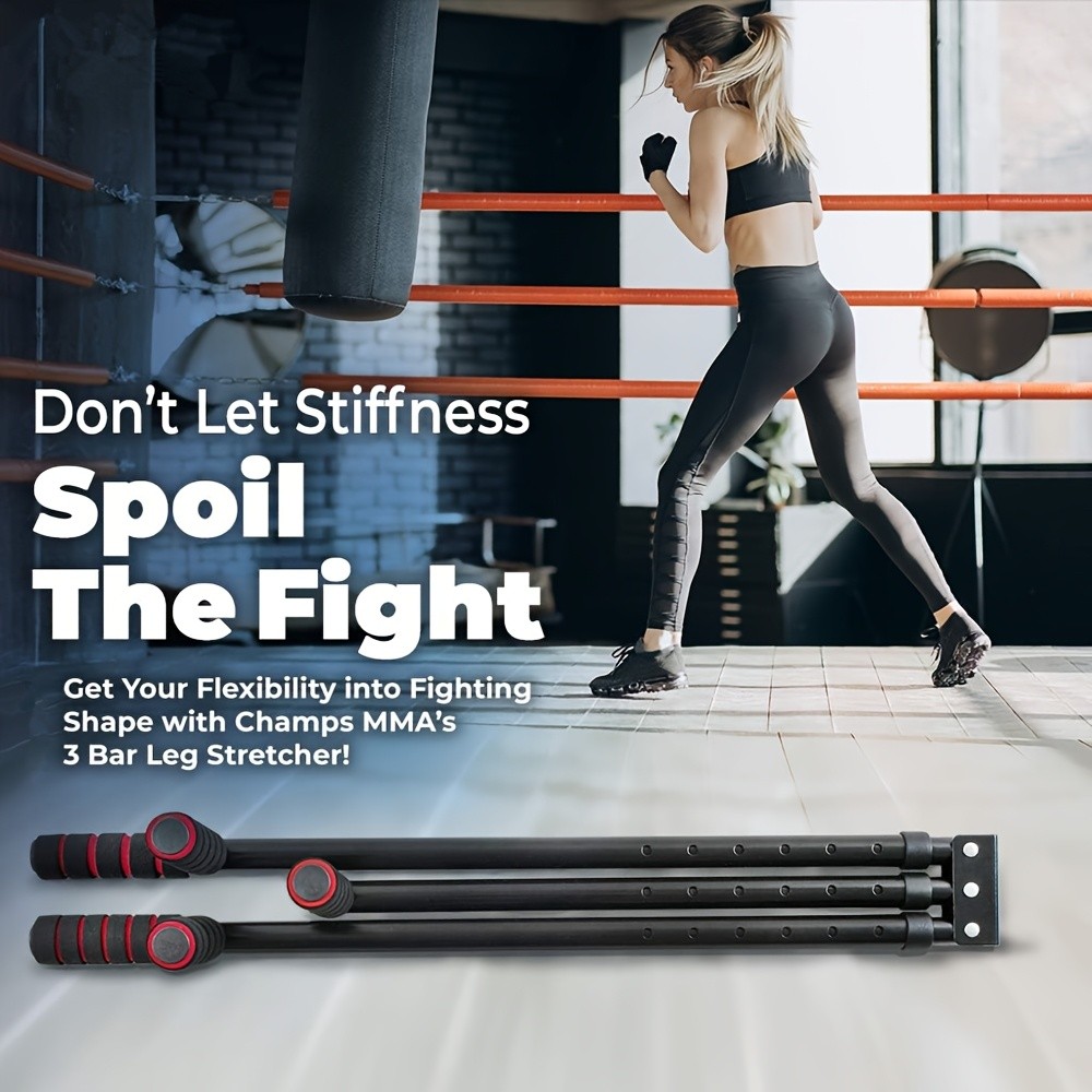 1pc Black 3-Bar Leg Stretcher: Boost Flexibility and Range of Motion