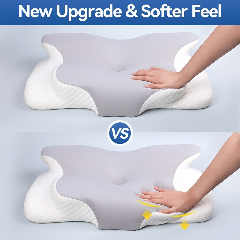 Butterfly-Shaped Memory Foam Pillow: Ergonomically Designed for Neck Support
